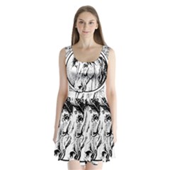 Framed Horse Split Back Mini Dress  by Nexatart