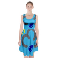 Light Rain Shower Cloud Sun Yellow Blue Sky Racerback Midi Dress by Mariart
