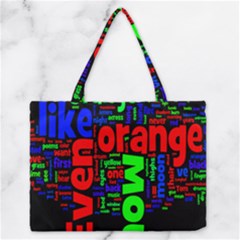 Writing Color Rainbow Medium Zipper Tote Bag by Mariart