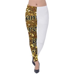Covered In Gold! Velvet Leggings by badwolf1988store