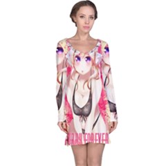 Blonde Hair Bikini Furry Girl Long Sleeve Nightdress by Catifornia