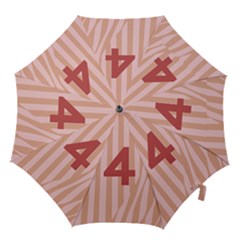 Number 4 Line Vertical Red Pink Wave Chevron Hook Handle Umbrellas (small) by Mariart