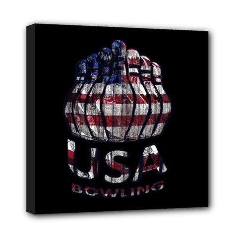 Usa Bowling  Mini Canvas 8  X 8  by Valentinaart