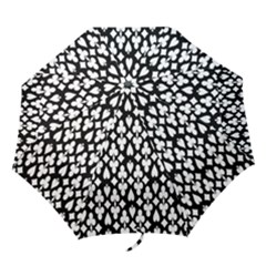 Dark Horse Playing Card Black White Folding Umbrellas by Mariart