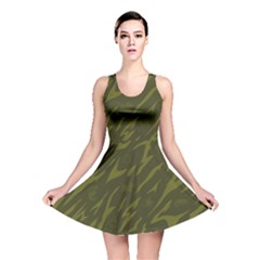 Linux Logo Camo Green Reversible Skater Dress by bullshitdesign