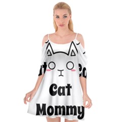 Love My Cat Mommy Cutout Spaghetti Strap Chiffon Dress by Catifornia