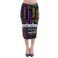Mustache Midi Pencil Skirt by Mariart