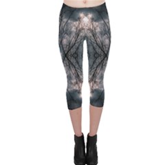 Storm Nature Clouds Landscape Tree Capri Leggings  by Nexatart