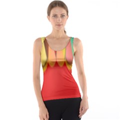 Colors On Red Tank Top by linceazul