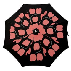 Craft Pink Black Polka Spot Straight Umbrellas by Mariart