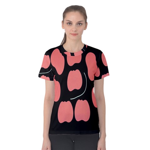 Craft Pink Black Polka Spot Women s Cotton Tee by Mariart