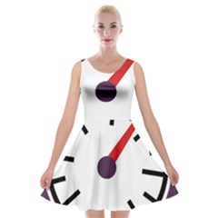 Maker Measurer Hours Time Speedometer Velvet Skater Dress by Mariart