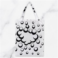 Splash Bubble Black White Polka Circle Classic Tote Bag by Mariart