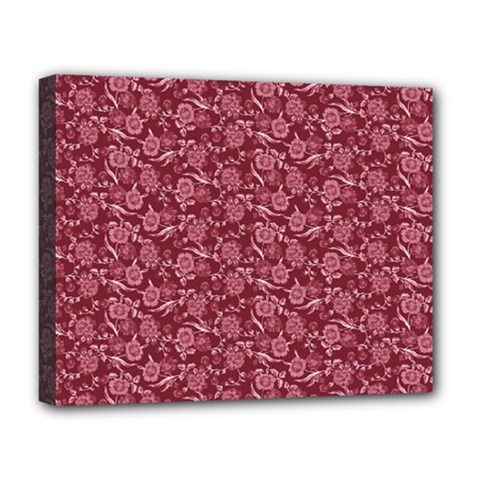 Roses Pattern Deluxe Canvas 20  X 16   by Valentinaart