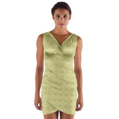 Pattern Wrap Front Bodycon Dress by ValentinaDesign