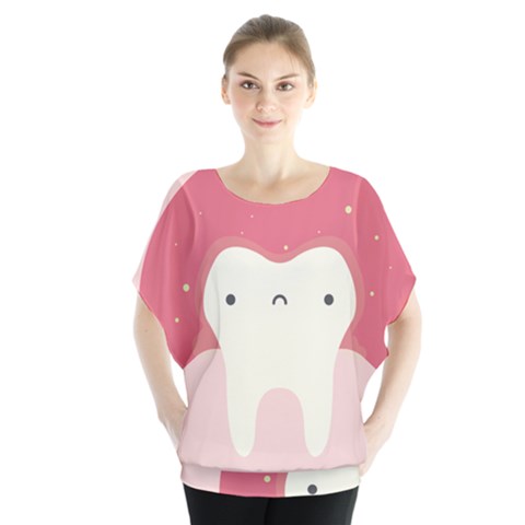 Sad Tooth Pink Blouse by Mariart