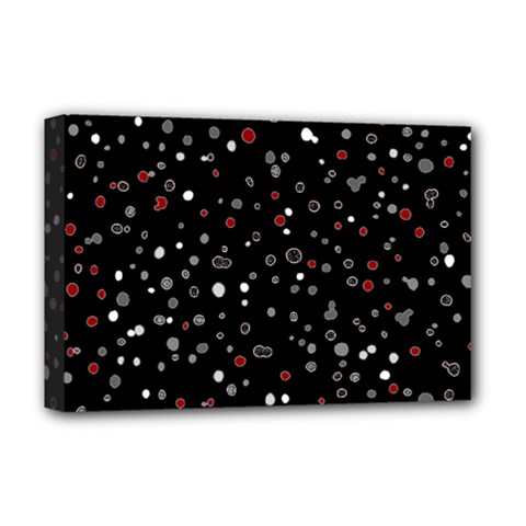 Dots Pattern Deluxe Canvas 18  X 12   by ValentinaDesign