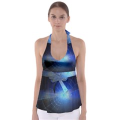Network Cobweb Networking Bill Babydoll Tankini Top by Nexatart