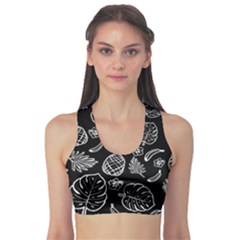 Tropical Pattern Sports Bra by Valentinaart