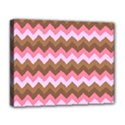 Shades Of Pink And Brown Retro Zigzag Chevron Pattern Deluxe Canvas 20  x 16   View1