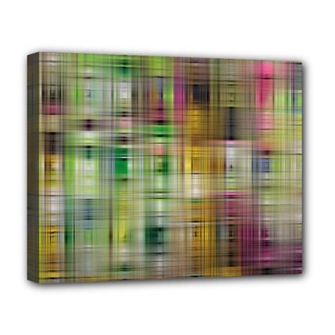 Woven Colorful Abstract Background Of A Tight Weave Pattern Deluxe Canvas 20  X 16   by Nexatart