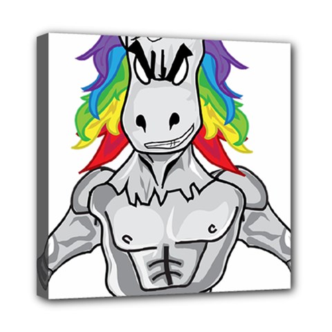 Angry Unicorn Mini Canvas 8  X 8  by KAllan