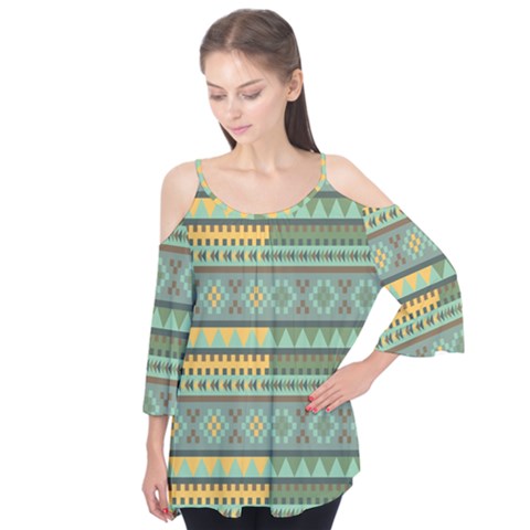 Bezold Effect Traditional Medium Dimensional Symmetrical Different Similar Shapes Triangle Green Yel Flutter Tees by Mariart