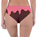 Ice Cream Pink Choholate Plaid Chevron Reversible Classic Bikini Bottoms View4