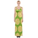 Lime Orange Yellow Green Fruit Maxi Thigh Split Dress View1