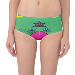 Behance Feelings Beauty Local Polka Dots Green Mid-waist Bikini Bottoms by Mariart
