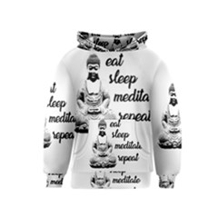 Eat, Sleep, Meditate, Repeat  Kids  Pullover Hoodie by Valentinaart