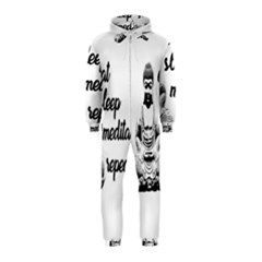 Eat, Sleep, Meditate, Repeat  Hooded Jumpsuit (kids) by Valentinaart