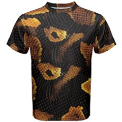 Gold Snake Skin Men s Cotton Tee by BangZart