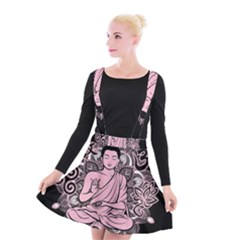 Ornate Buddha Suspender Skater Skirt by Valentinaart