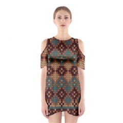 Knitted Pattern Shoulder Cutout One Piece by BangZart