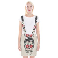 Man Sugar Skull Braces Suspender Skirt by LimeGreenFlamingo