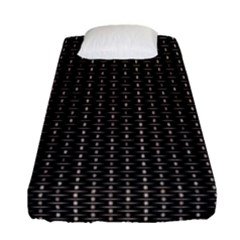 Dark Black Mesh Patterns Fitted Sheet (single Size) by BangZart