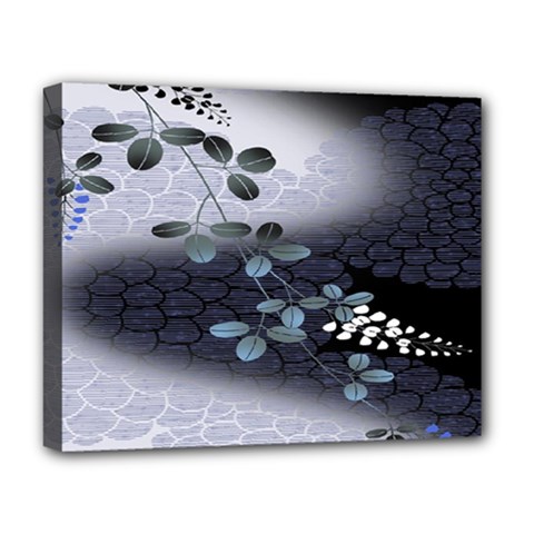 Abstract Black And Gray Tree Deluxe Canvas 20  X 16   by BangZart