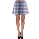 USA Flag Blue Large Gingham Check Plaid  Skater Skirt View1