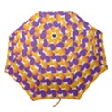 purple and yellow Abstract pattern Folding Umbrellas View1