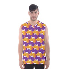 Purple And Yellow Abstract Pattern Men s Basketball Tank Top by paulaoliveiradesign