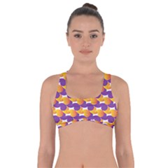 Purple And Yellow Abstract Pattern Got No Strings Sports Bra by paulaoliveiradesign