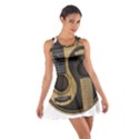 Old And Worn Acoustic Guitars Yin Yang Cotton Racerback Dress View1
