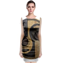 Old And Worn Acoustic Guitars Yin Yang Classic Sleeveless Midi Dress by JeffBartels