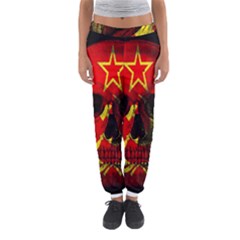 Russian Flag Skull Women s Jogger Sweatpants by Valentinaart