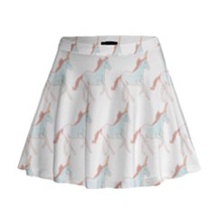 Unicorn Pattern Mini Flare Skirt by paulaoliveiradesign