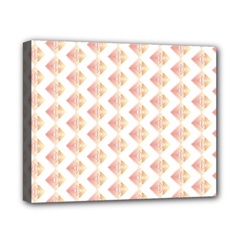 Geometric Losangle Pattern Rosy Canvas 10  X 8  by paulaoliveiradesign