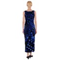 Blue Circuit Technology Image Fitted Maxi Dress View2