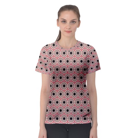 Black Stars Pattern Women s Sport Mesh Tee by linceazul