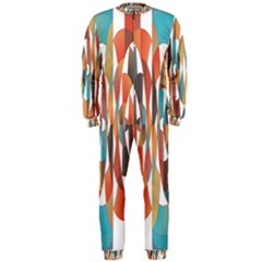 Colorful Geometric Abstract Onepiece Jumpsuit (men)  by linceazul